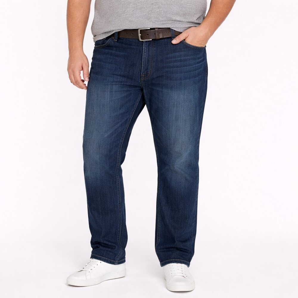 Polo by Ralph Lauren Men's The Hampton Relaxed Straight Dark Blue Jeans 44 X 30